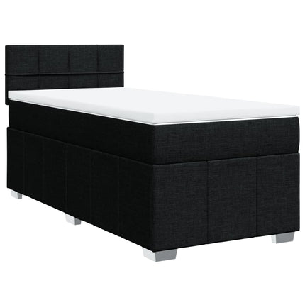 Giroletto a Molle con Materasso Nero 80x200 cm inTessuto