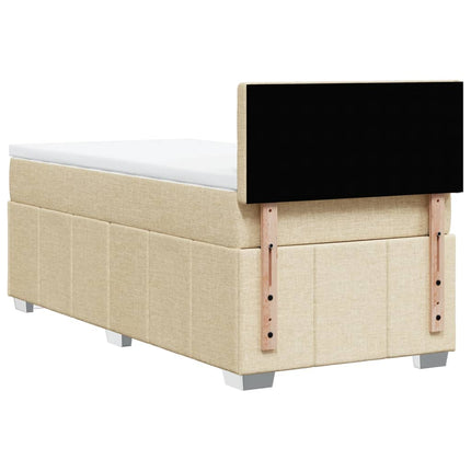 Giroletto a Molle con Materasso Crema 80x200 cm inTessuto