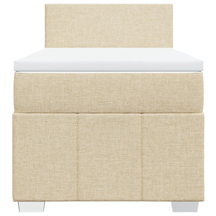 Giroletto a Molle con Materasso Crema 90x190 cm in Tessuto