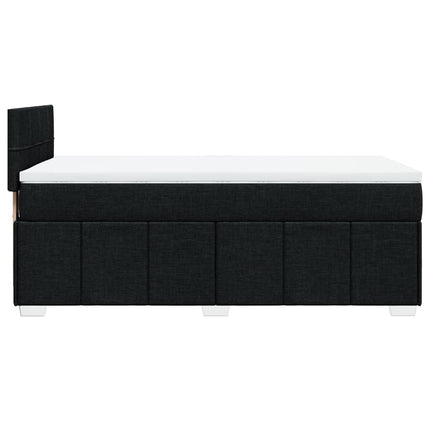 Giroletto a Molle con Materasso Nero 90x190 cm in Tessuto