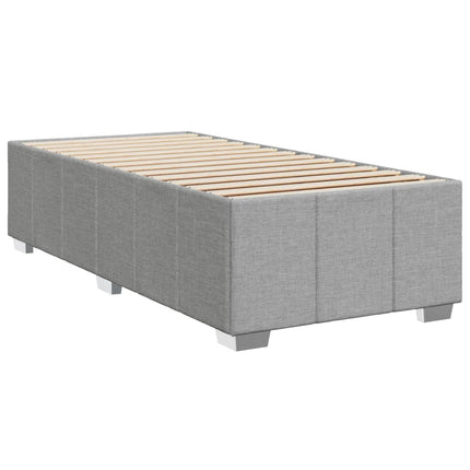 Giroletto a Molle con Materasso Grigio Chiaro 90x190 cm Tessuto
