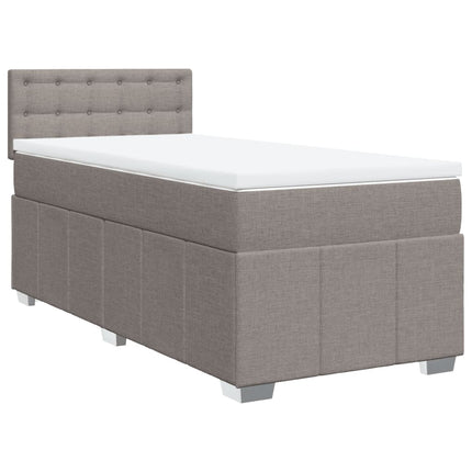 Giroletto a Molle con Materasso Tortora 90x190 cm in Tessuto
