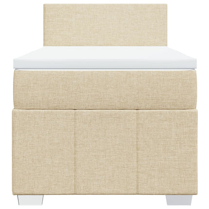 Giroletto a Molle con Materasso Crema 100x200 cm in Tessuto