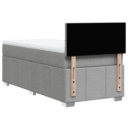 Giroletto a Molle con Materasso Grigio Chiaro100x200 cm Tessuto