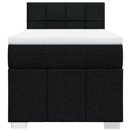Giroletto a Molle con Materasso Nero 100x200 cm in Tessuto