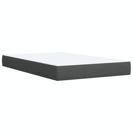 Giroletto a Molle con Materasso Grigio Scuro 120x190cm Tessuto