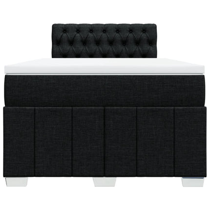 Giroletto a Molle con Materasso Nero 120x190 cm in Tessuto