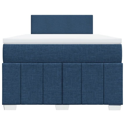 Giroletto a Molle con Materasso Blu 120x200 cm in Tessuto