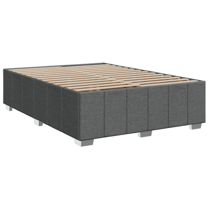 Giroletto a Molle con Materasso Grigio Scuro 140x190 cm Tessuto
