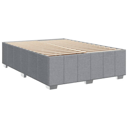 Giroletto a Molle con Materasso Grigio Chiaro 140x200cm Tessuto