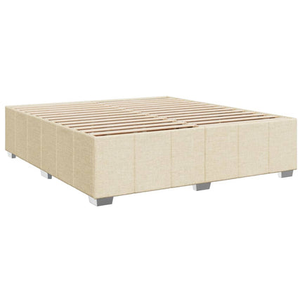 Giroletto a Molle con Materasso Crema 180x200 cm in Tessuto