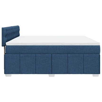 Giroletto a Molle con Materasso Blu 180x200 cm in Tessuto