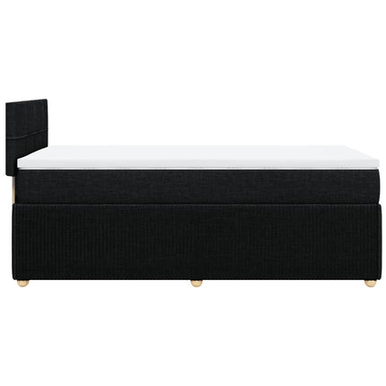 Giroletto a Molle con Materasso Nero 80x200 cm inTessuto
