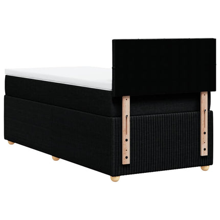 Giroletto a Molle con Materasso Nero 80x200 cm inTessuto