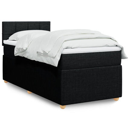 Giroletto a Molle con Materasso Nero 80x200 cm inTessuto