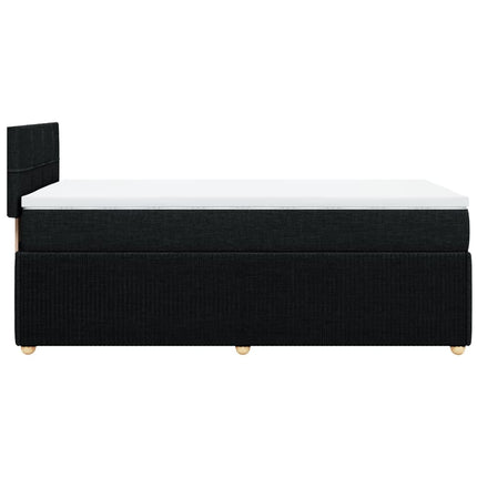 Giroletto a Molle con Materasso Nero 100x200 cm in Tessuto