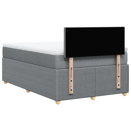 Giroletto a Molle con Materasso Grigio Chiaro 120x190cm Tessuto