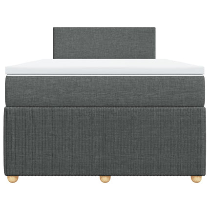 Giroletto a Molle con Materasso Grigio Scuro 120x190cm Tessuto