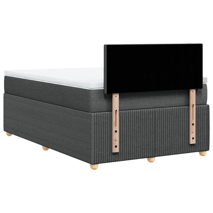 Giroletto a Molle con Materasso Grigio Scuro 120x190cm Tessuto