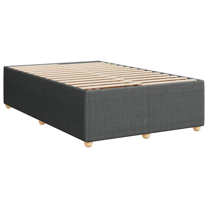 Giroletto a Molle con Materasso Grigio Scuro 120x190cm Tessuto