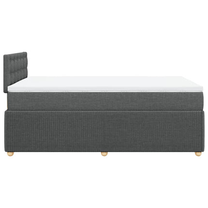 Giroletto a Molle con Materasso Grigio Scuro 120x190cm Tessuto