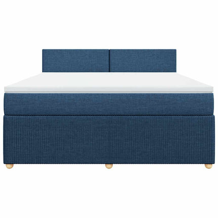 Giroletto a Molle con Materasso Blu 180x200 cm in Tessuto