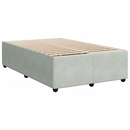 Giroletto a Molle con Materasso Grigio Chiaro 120x200cm Velluto