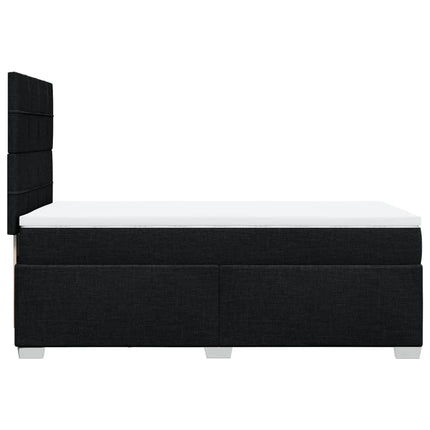 Giroletto a Molle con Materasso Nero 90x190 cm in Tessuto