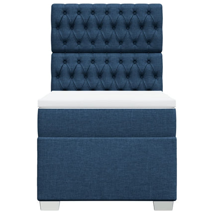 Giroletto a Molle con Materasso Blu 90x200 cm inTessuto