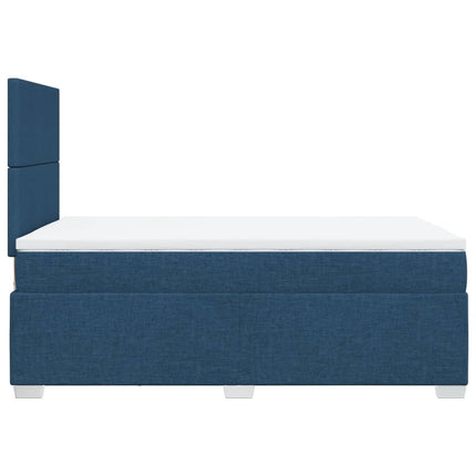 Giroletto a Molle con Materasso Blu 120x190 cm in Tessuto