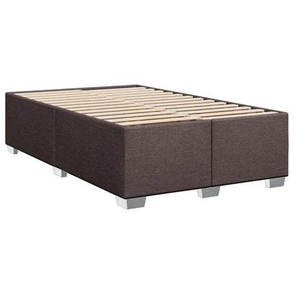 Giroletto a Molle con Materasso Marrone Scuro 120x190cm Tessuto