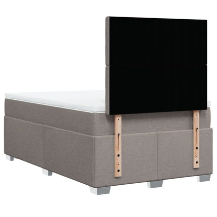 Giroletto a Molle con Materasso Tortora 120x190 cm in Tessuto