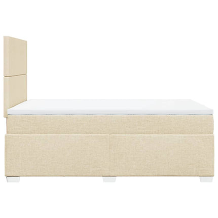 Giroletto a Molle con Materasso Crema 120x200 cm in Tessuto