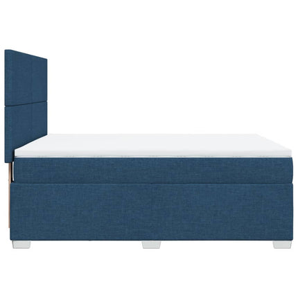 Giroletto a Molle con Materasso Blu 160x200 cm in Tessuto