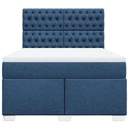 Giroletto a Molle con Materasso Blu 160x200 cm in Tessuto