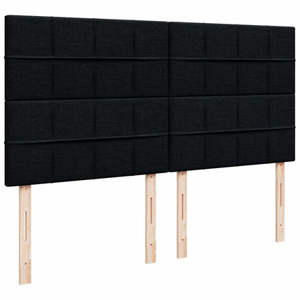 Giroletto a Molle con Materasso Nero 180x200 cm in Tessuto