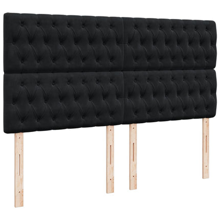Giroletto a Molle con Materasso Nero 180x200 cm in Tessuto
