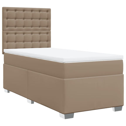 Giroletto a Molle con Materasso Cappuccino 90x190 cm Similpelle