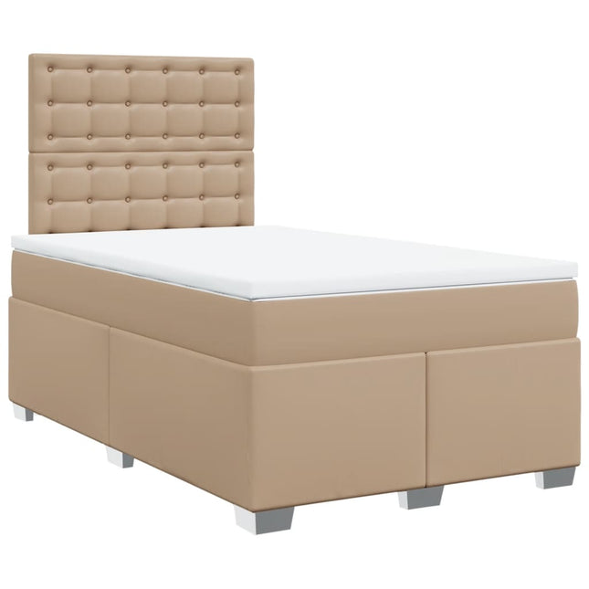 Giroletto a Molle con Materasso Cappuccino 120x200cm Similpelle