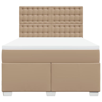 Giroletto a Molle con Materasso Cappuccino 160x200cm Similpelle