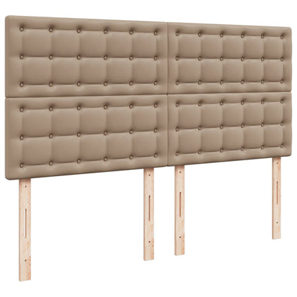Giroletto a Molle con Materasso Cappuccino 200x200cm Similpelle