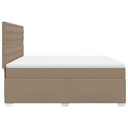 Giroletto a Molle con Materasso Cappuccino 200x200cm Similpelle