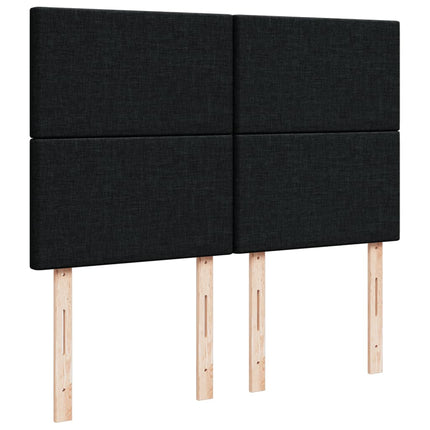 Giroletto a Molle con Materasso Nero 140x190 cm in Velluto
