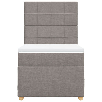 Giroletto a Molle con Materasso Tortora 90x190 cm in Tessuto