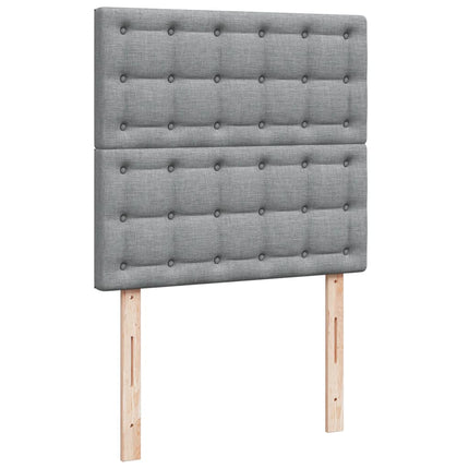 Giroletto a Molle con Materasso Grigio Chiaro100x200 cm Tessuto