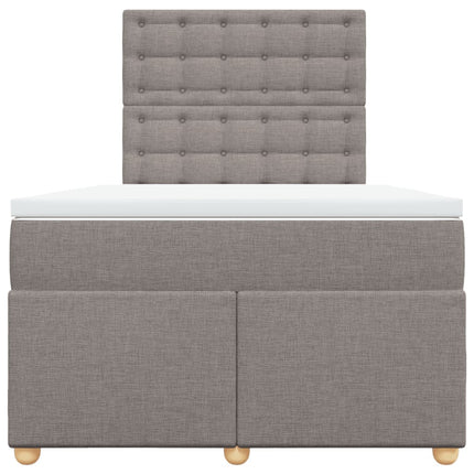 Giroletto a Molle con Materasso Tortora 120x190 cm in Tessuto