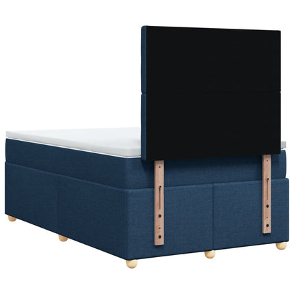 Giroletto a Molle con Materasso Blu 120x190 cm in Tessuto