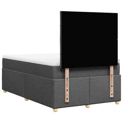 Giroletto a Molle con Materasso Grigio Scuro 120x200 cm Tessuto