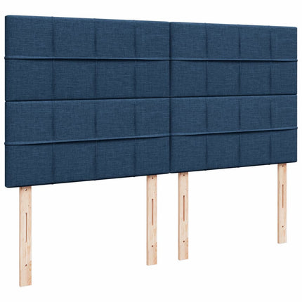 Giroletto a Molle con Materasso Blu 180x200 cm in Tessuto