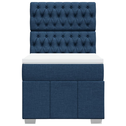 Giroletto a Molle con Materasso Blu 80x200 cm inTessuto